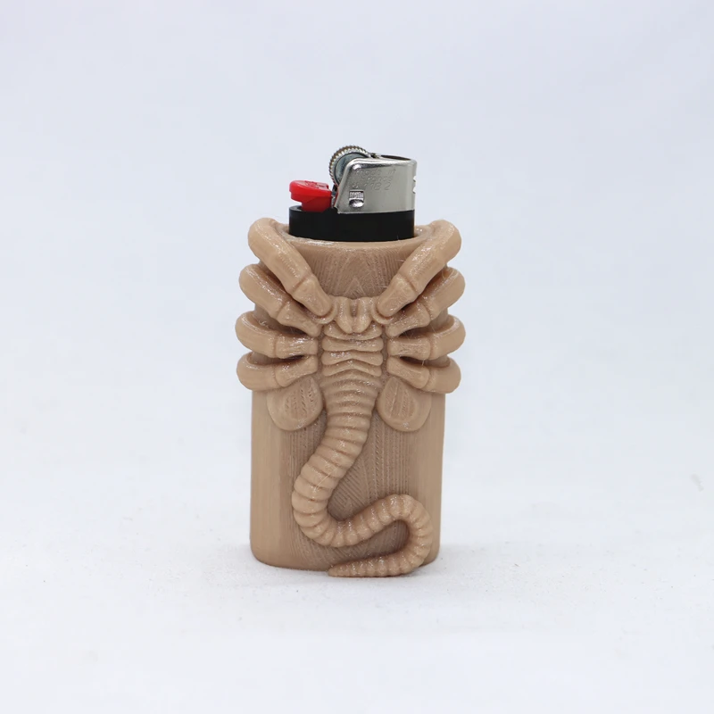 1pc Facehugger Design Lighter Case Cover Holder For BIC Standard Size Lighters Sleeve Type J6