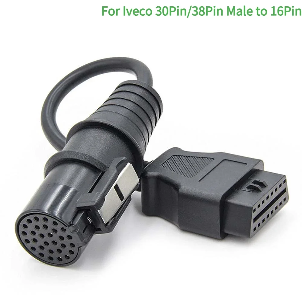 

For IVECO OBD2 Cable 38Pin/30Pin To 16Pin Connector Cable Car Interface Trucks Diagnostic Car-detector Female Cable Extension