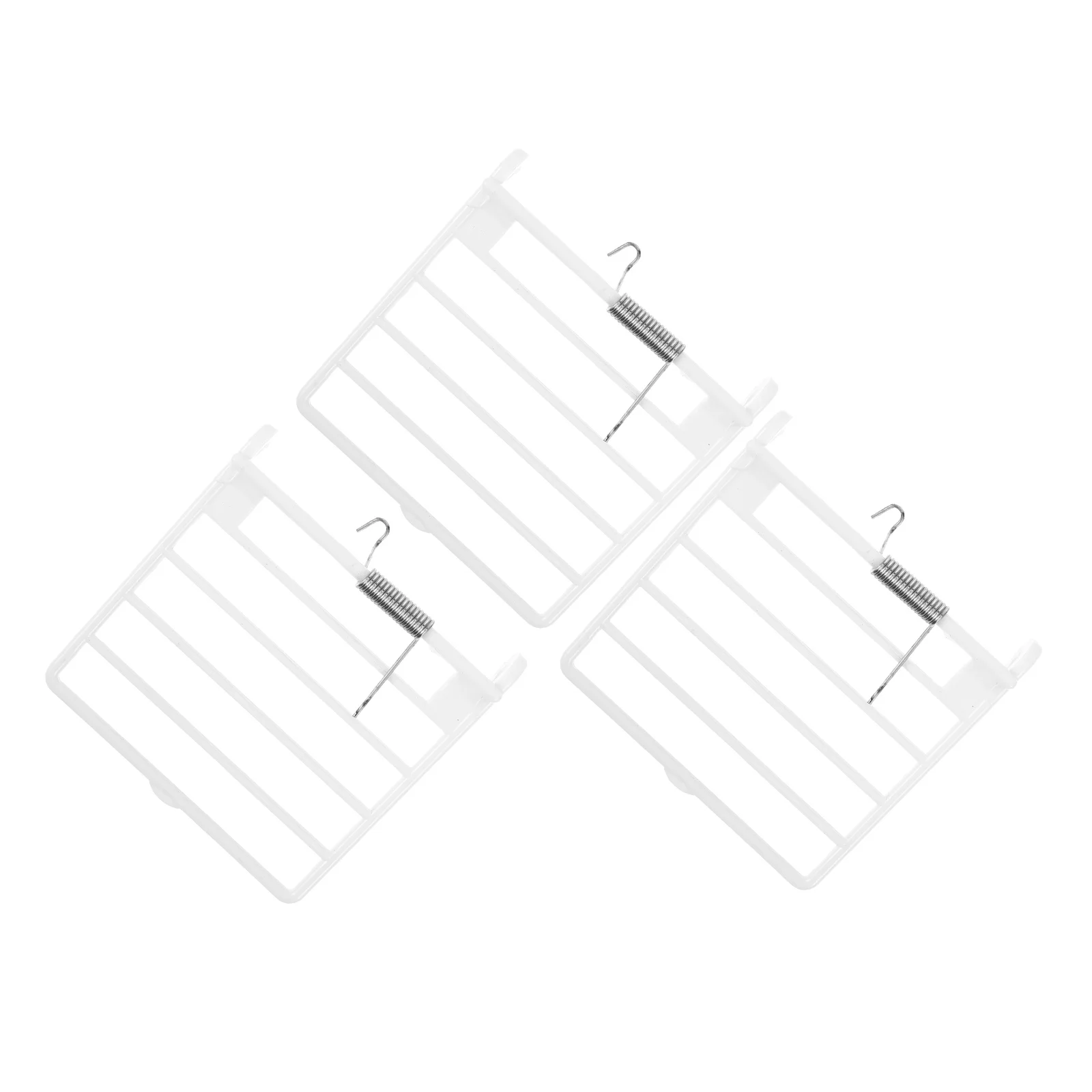 

3pcs Bird Cage Door Accessories Spring Doors Replacement Food Holder Clips Durable Plastic Stable Fixed Door Prevents Escaping