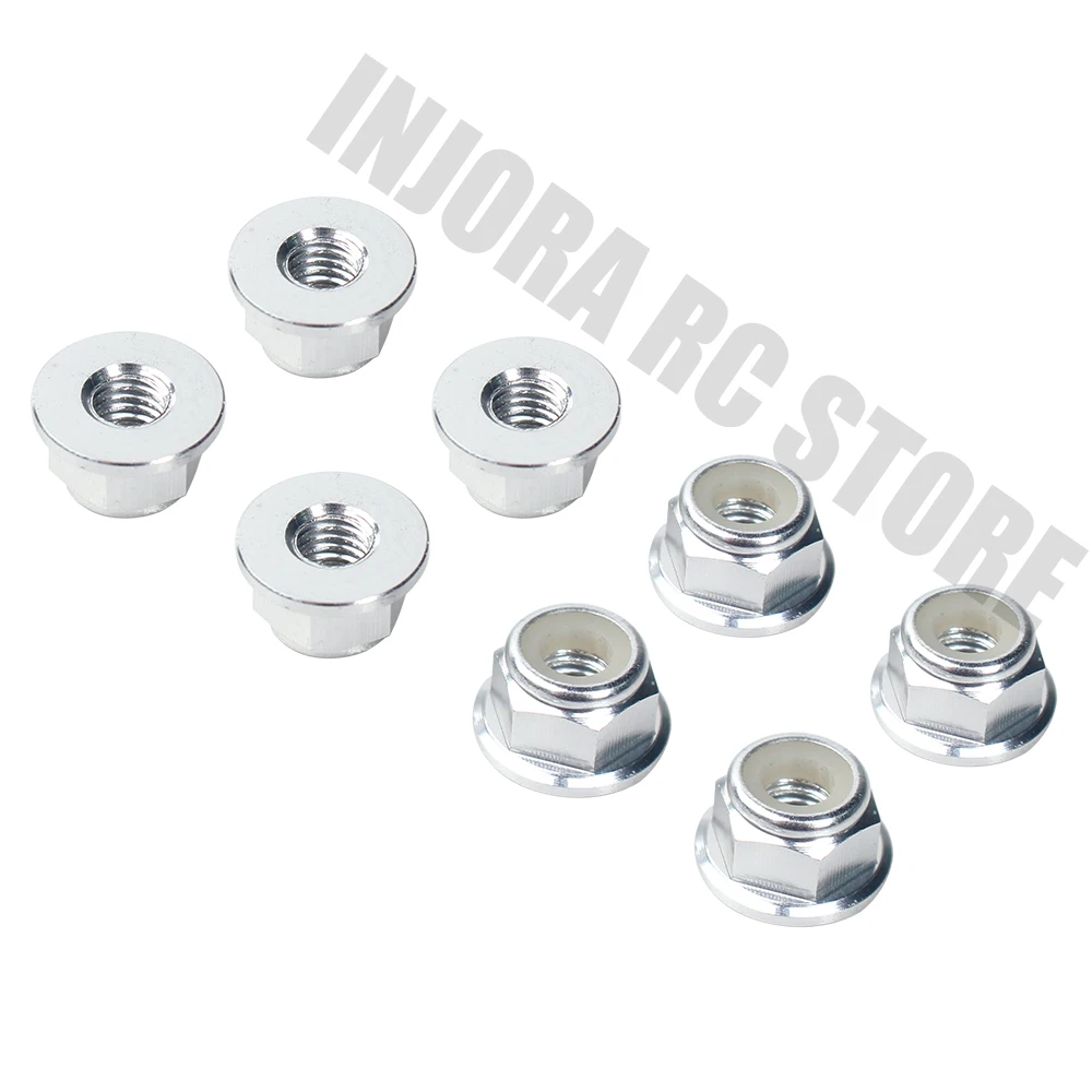 Metal 8Pcs/Set M4 Wheel Hex 4mm Lock Nut for 1:10 RC Rock Crawler TRX-4 Slash 2wd SCTE 4x4 Axial SCX10 90046 D90