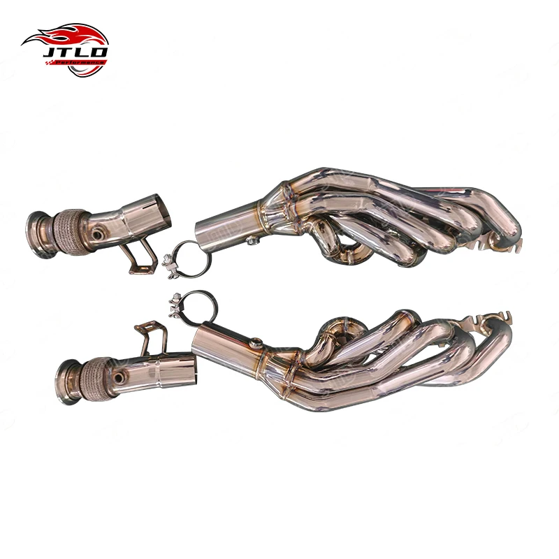 

JTLD Exhaust Header Manifold For Audi R8 V10 304 Stainless Steel With Heatshiled Performance Exhaust System