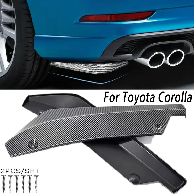 Rear Bumper Lip Wrap Angle Diffuser Side Splitter Canard Spoiler For Toyota Corolla E110 E120 E130 E140 E150 E160 E170 E180 E210