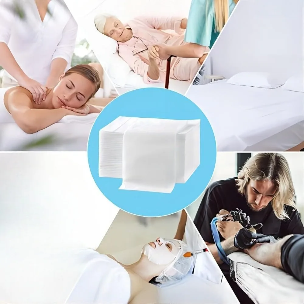 50pcs Professional Disposable Massage Table Sheets, Breathable Spa Beauty Bed Covers, Soft Non-Woven Fabric