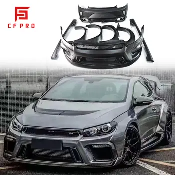 Žhavé výprodejové body kity ASPEC pro Volkswagen Scirocco, přední a zadní nárazník, boční prahy, blatníky 10 nejlepší prodej Bodykit Scirocco Aspec - №1