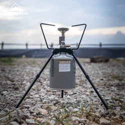 CAMPINGMOON Camping Multifunctional Stove Extension Bracket, Multifunctional Outdoor Portable Stove Head Tripod Bracket
