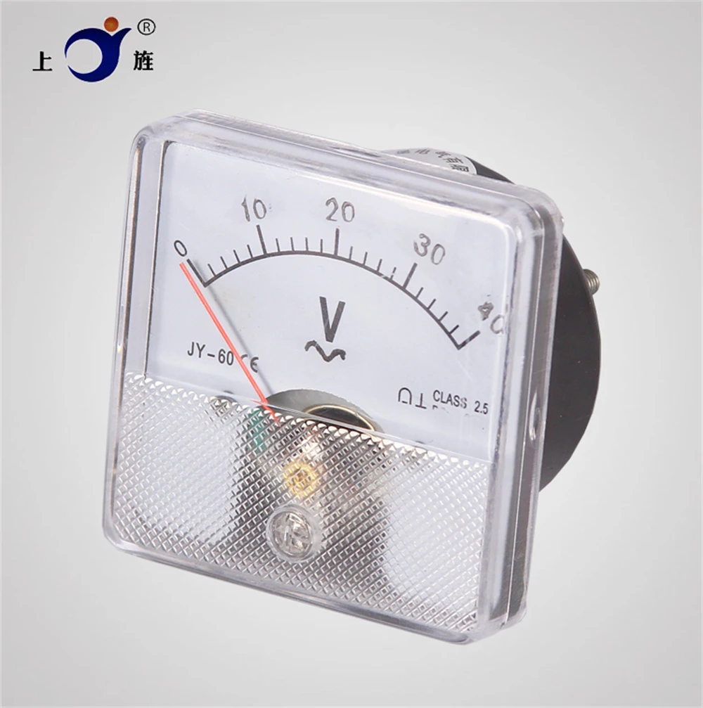 1 ชิ้น DH-60 AC ตัวชี้เครื่องมือวัดความดันโวลต์มิเตอร์ 1 โวลต์ 3 โวลต์ 5 โวลต์ 10 โวลต์ 20 โวลต์ 30 โวลต์ 40 โวลต์ 50 โวลต์ 75 โวลต์ 100 โวลต์ 150 โวลต์ 200 โวลต์ CZ-60 JY-60 SJ-60