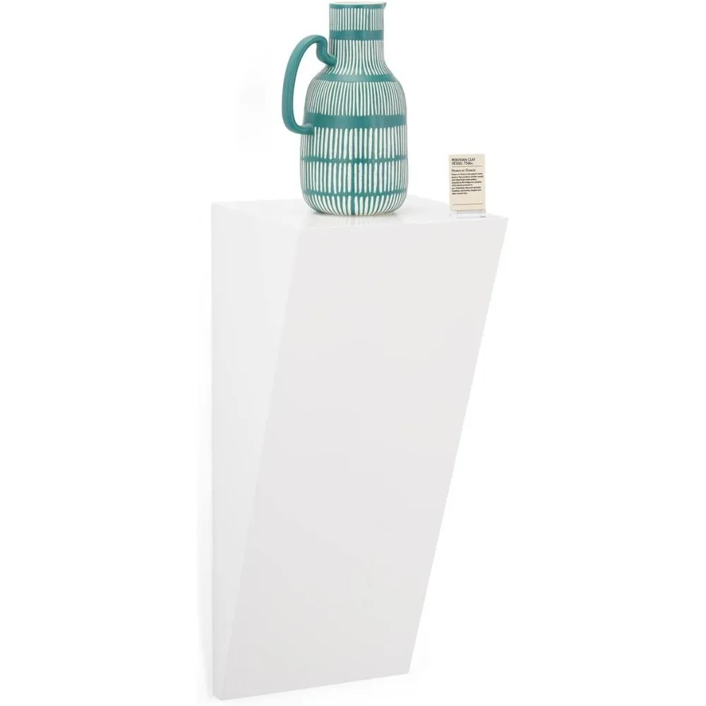 

Wedge Wall Mount Pedestal, 28h x 12w Floating Shelf, Laminated MDF - White (SMWMPTRWHT)