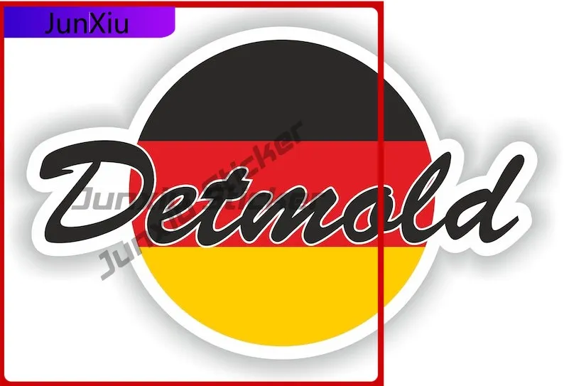 Detmold ألمانيا العلم عطلة الشارات اكسسوارات ملصقات شعار مخصص الشارات ألمانيا سيارة الديكور الغيتار اكسسوارات للسيارات