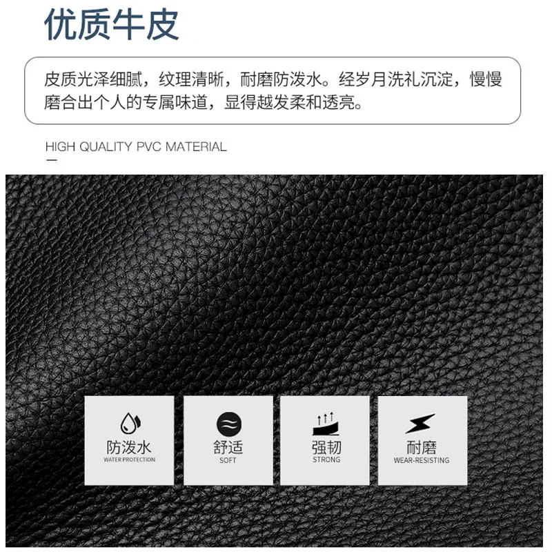 حقيبة ساعي أصلية للرجال حقيبة جلدية ماركة فاخرة طبقة علوية من جلد البقر حقيبة يد رجال الأعمال مقاوم للماء سعة كبيرة