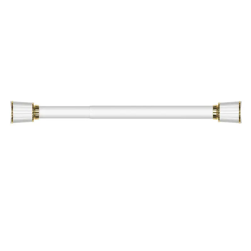 Adjustable Long Curtain Rod Metal Shower Rod No Punching Balcony Suspension Long Stand Clothes Support Stretching Rod