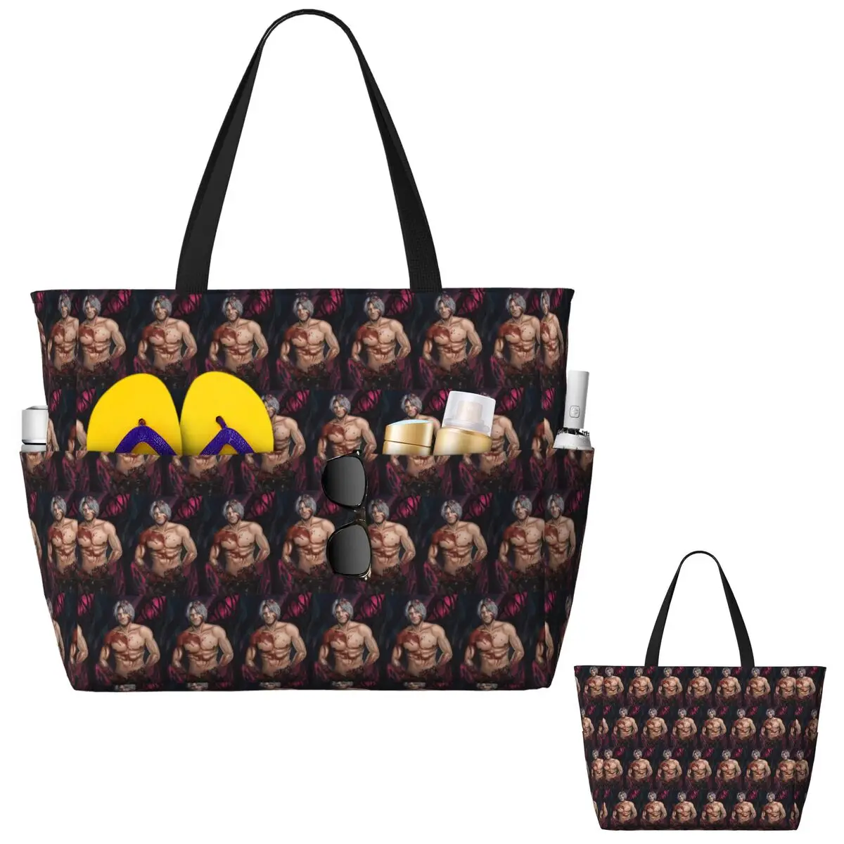 Dante Devil May Cry 5 Classic Beach Tote Bag Sport Gym Yoga Duffle Large Tote Bag Women Travel Bag Fitness bag