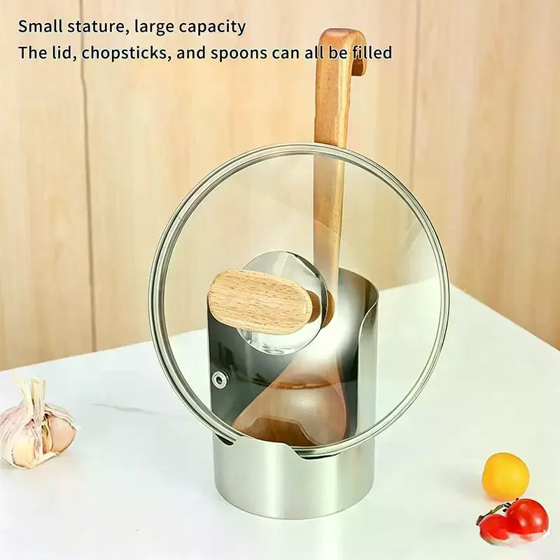 Stable Stainless Steel Spoon Holder Easy To Clean Spatula: Heat-Resistant Soup Dinning Table Organizer