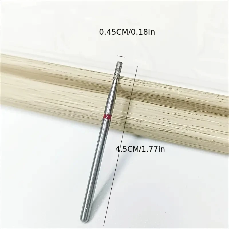 3個/セット ダイヤモンドネイルドリルビット 両側の死んだ皮膚を除去するために後ろの端を押してネイルエッジを磨く サンドイッチレザーツール