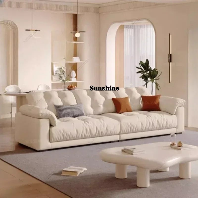 Nordic Tech Cloth Living Room Sofas Two Seater Cozy Modern Lazy Sofas Chaise Floor Lounge Divani Da Soggiorno HomeYY