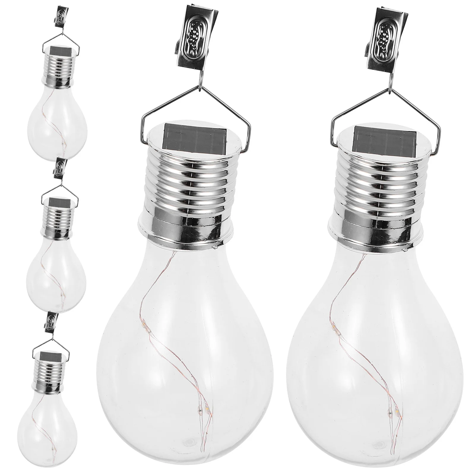 5Pcs Solar Garden Hanging Light Bulbs LED Clip on Solar Powered Outdoor Yard Lamps Creative Landscape Lights Hanging Light Bulb