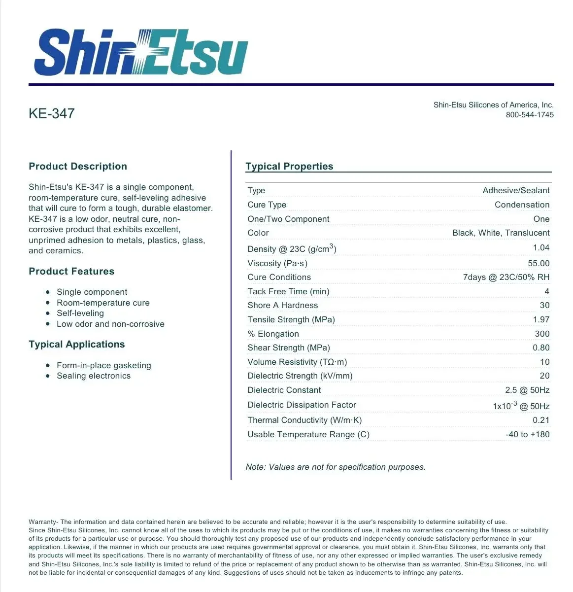 ShinEtsu KE-347-B 330 مل عزل مانع التسرب الأسود ومقاومة درجات الحرارة العالية