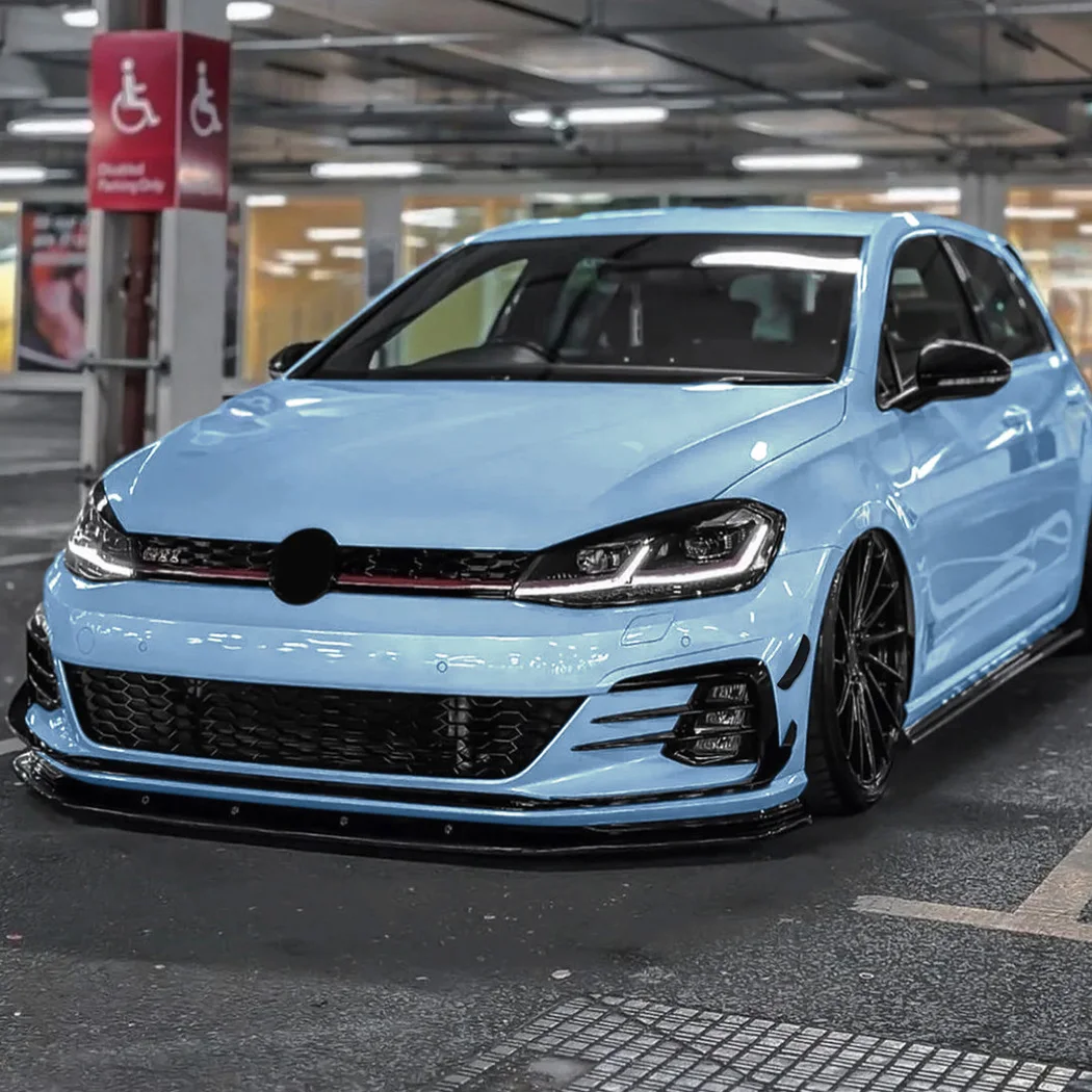 ل Volkswagen Golf 7.5 عالية 7.5 GTI 2017-2019 ملصقات السيارات 4 قطعة سكين الرياح الأمامية الجبهة شفرة نمط الديكور ملصقات الكسوة