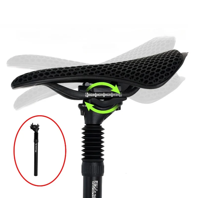 

Bike Shock Absorber Seat Tube Aluminium Alloy Dust-proof Double-track Double-nail Adjustable Bicycle Seat Post Bicycle Parts