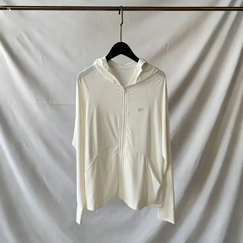 Women Ice Silk Sunscreen Coat Summer New Cool Comfortable Loose Hood Large Brim Skin Protection Overcoat