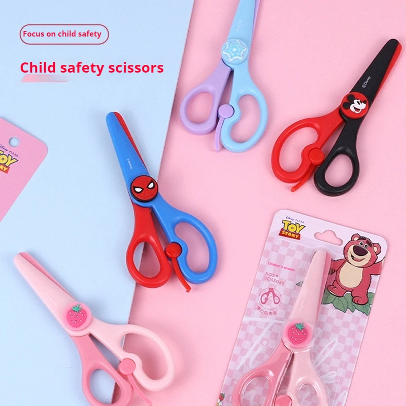 

Disney Children Protective Scissors Kid Safe Kindergarten Student Handicraft Class Scissors Cartoon Stationery School Supplies