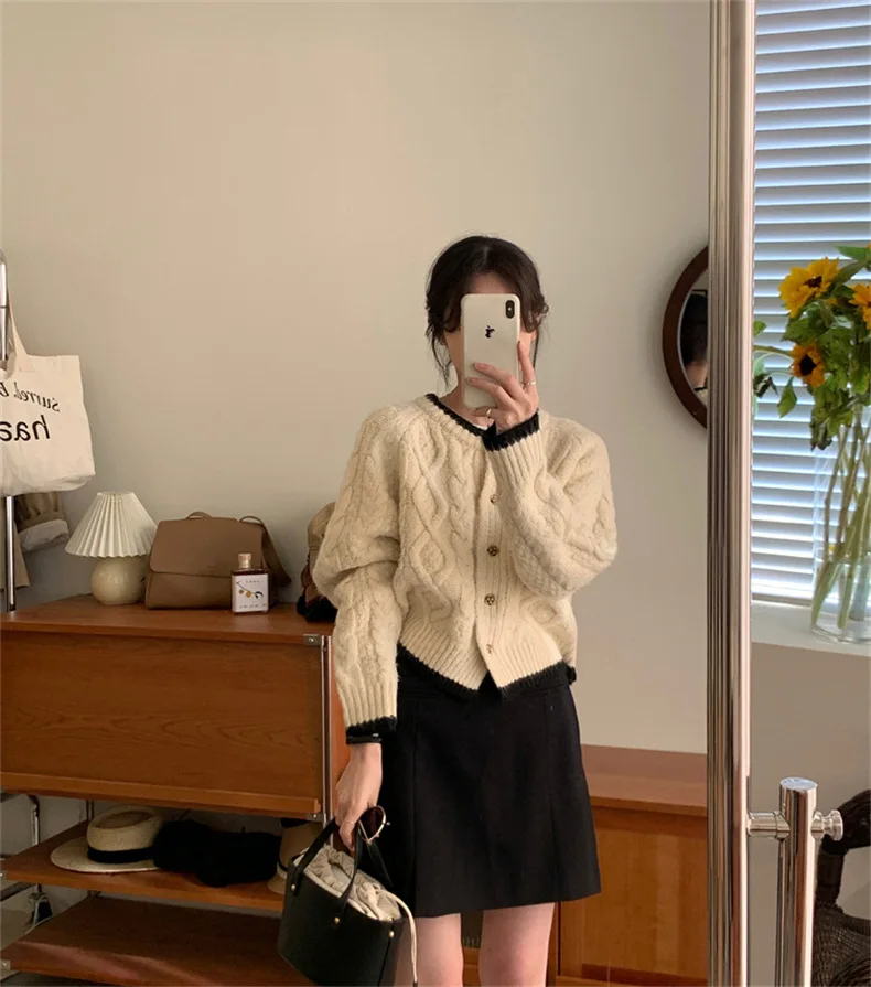 Outwear Round Neck Sweater Women's,New Arrival Autumn Winter Loose Lazy Styles Hot Knitting Cardigan