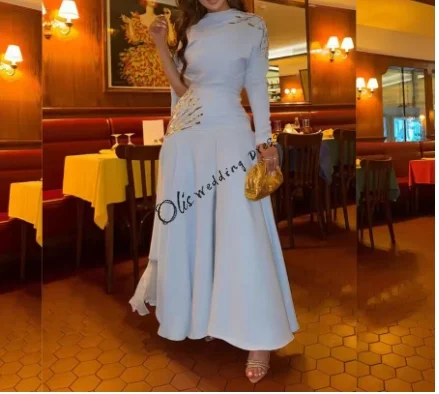 

customized Sparkle Jersey Pleat Pattern A-line High Collar Midi Dresses Prom Dresses Unisex Chinese Style Formal Casual