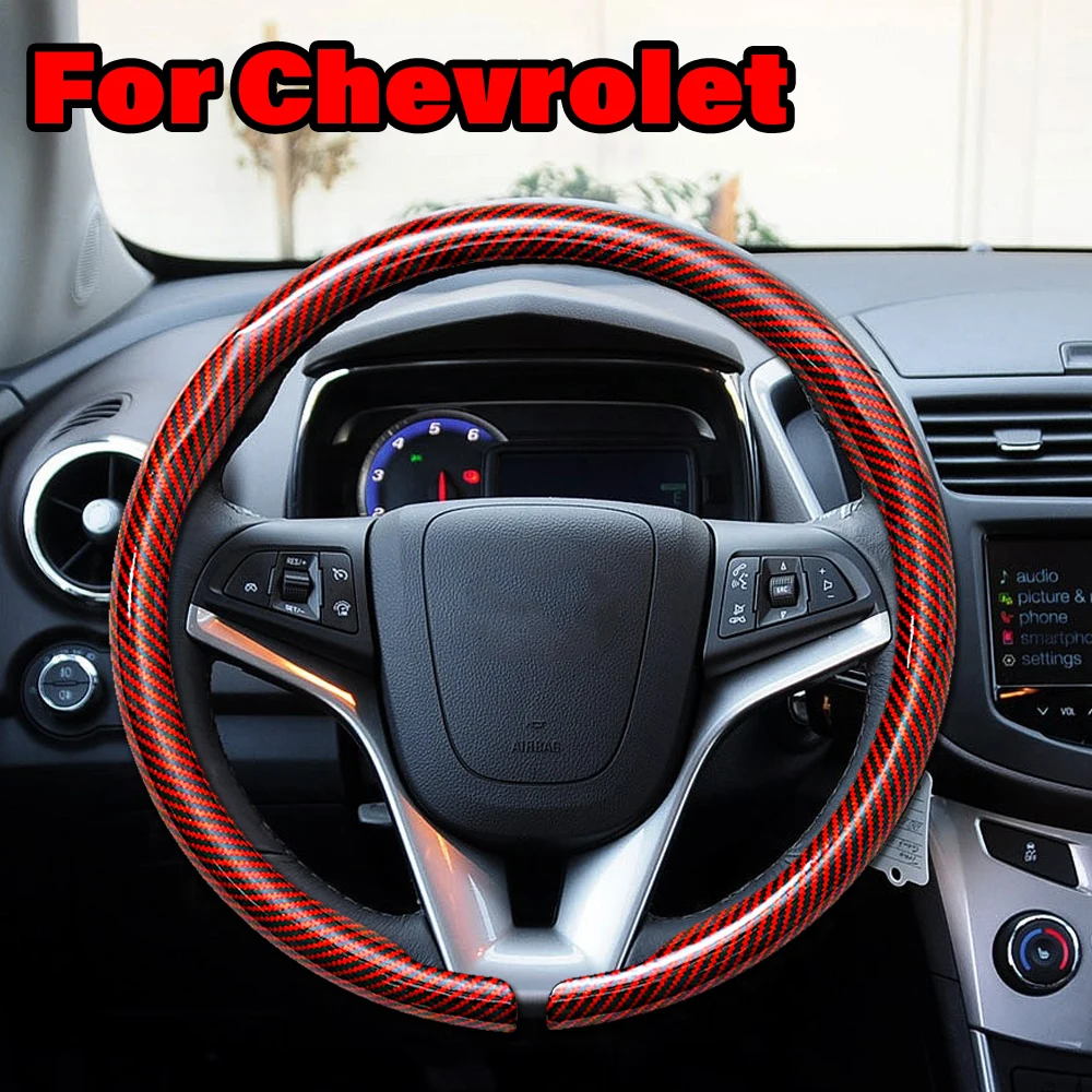 

For Chevrolet Steering Wheel Cover Cruze Aveo Captiva Lacetti Silverado Colorado Tahoe Trax Traverse Equinox Auto Accessories