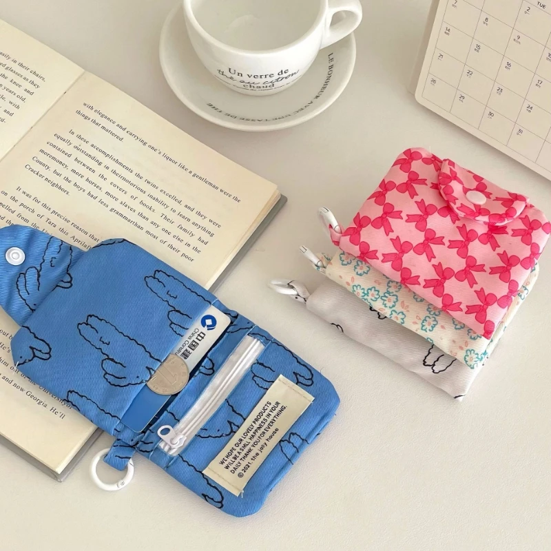 Cute Design Coin Purse Simplicity Style Catoon Pattern Korean Fashion Wallet Portable Size Multi-layer Card Holder For Girls