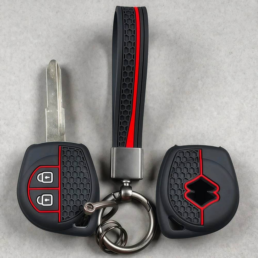 Keychain Silicone Car Remote Key Cover Case For Suzuki Swift Ignis Vitara Liana Ciaz Baleno Car Key Fob Case Cover Shell Decor