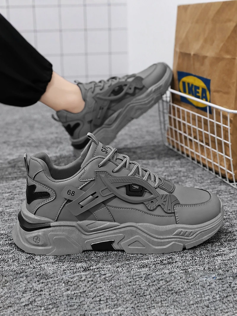 

Men's Casual Sports Shoes Waterproof Work Shoes Anti-slip Wear-resistant Summer New Style Dad Trendy Shoes Increased Height