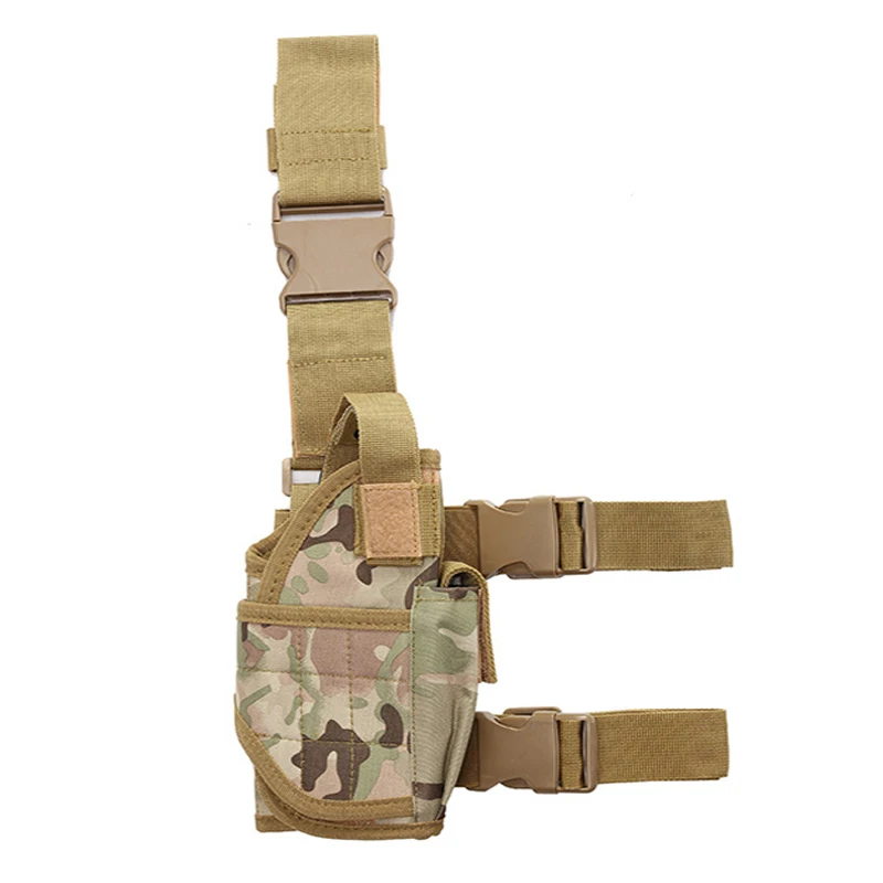 Universal Drop Leg Gun Holster, Nylon ajustável Holster, Destro, Tactical Thigh, Pistol Bag Pouch, pernas para todos os revólveres