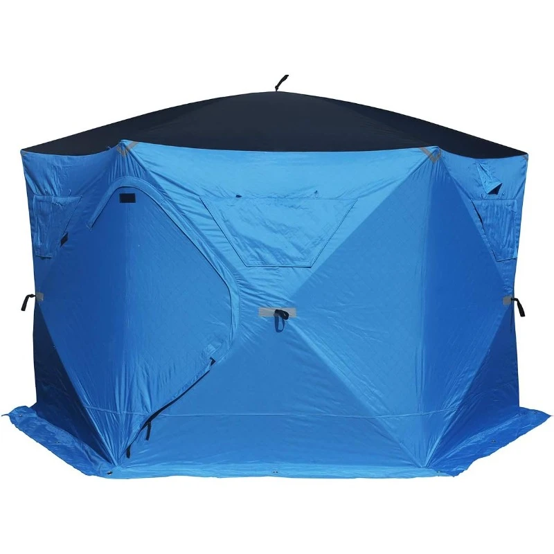 Hot Selling Products Portable Ice Fishing Shelter with 2 Large Doors Diamond Door Guard System Enough Space Camping & Hiking