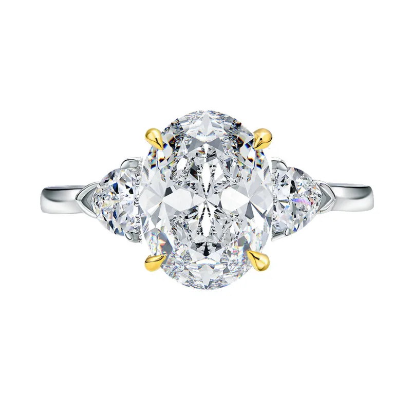 

Handmade 3ct D Color Moissanite Diamond Ring 925 Sterling Silver Party Wedding Band Rings for Women Bridal Engagement Jewelry