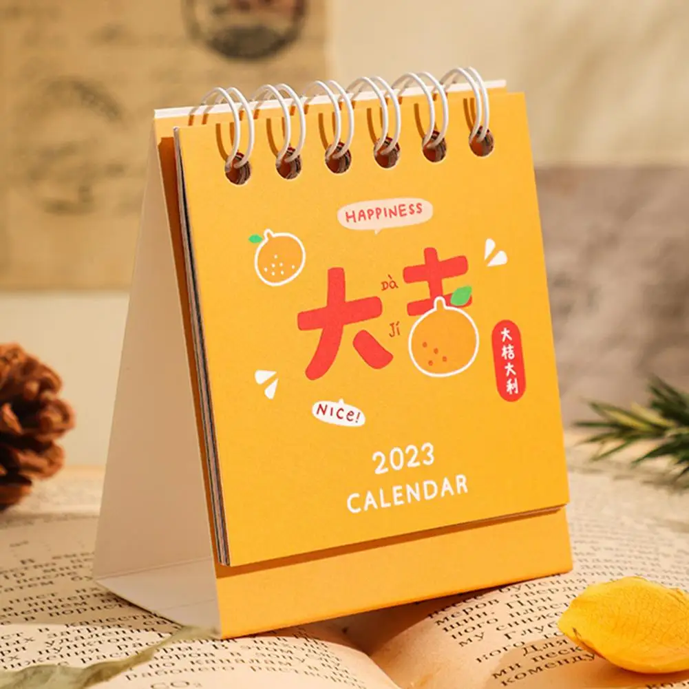 

Durable Mini Desk Calendar Suitable for Recording Thickened 2023 Mini Stand Up Table Calendar Paper 2023 Calendar for Office