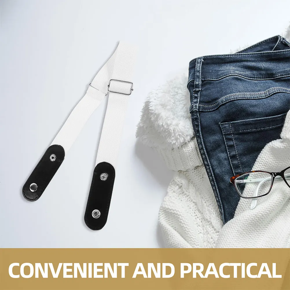 

2pcs Short Pants Belt Invisible Elastic No Buckle Waistband Belts for Women Men Adjustable Soft Wide Elastic Belt Summer Shorts