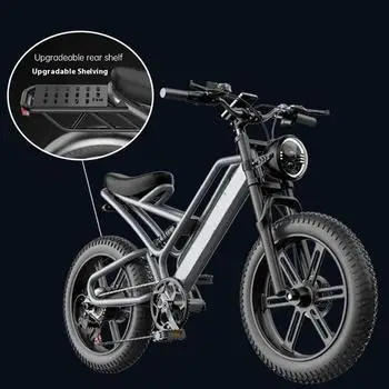 Fat Tire Electric Bike 500W 48V Motor Electric Bicycle, 20" Off-Road EBike with Hydraulic Disc Brakes,for Adults City Commuting