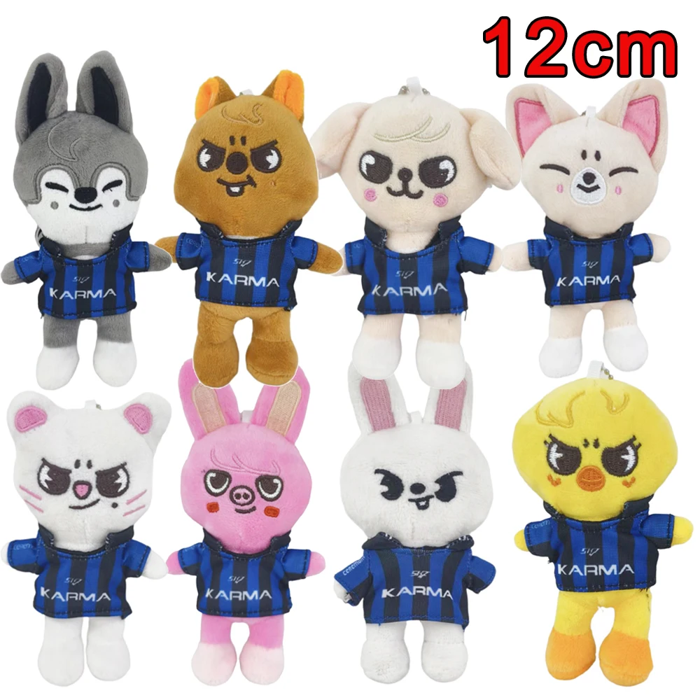 

-*SKZOO Karma Keychain Plush Plush Evil Emotion Style Keychain Plush Toy Seoul FM Week Cloak Doll Magic School Kid Birthday Gift