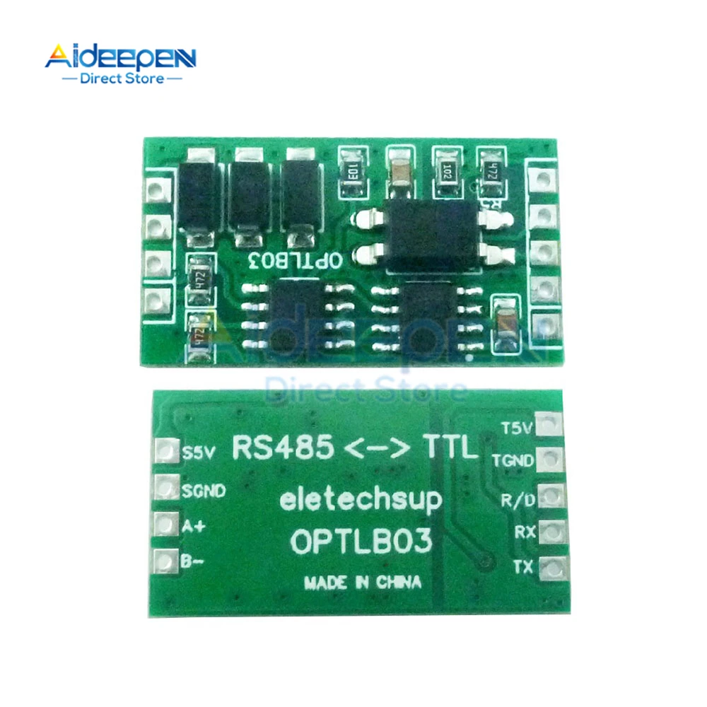 1 pces de grau industrial rs485 para ttl232 uart módulo isolado da proteção contra surtos de comunicação para o plc mcu fpga