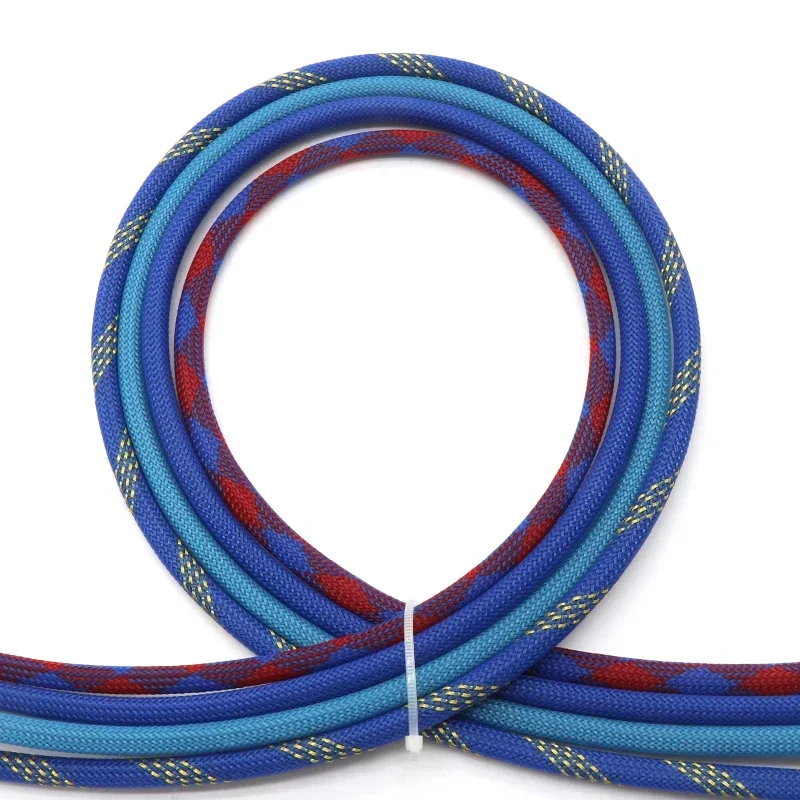 1/5/10M Blue-Gold-Red PET Braided Wire Cable Sleeve 2 4 6 8 10 12 16 20 25 30 40mm Tight High Density Expandable image 2