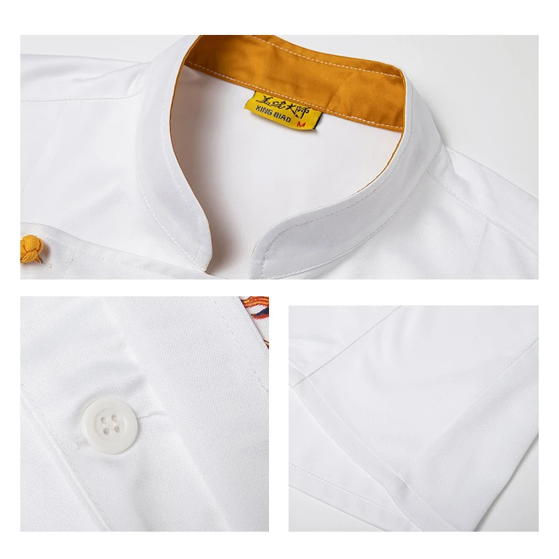 Uniforme de Chef para hombre, ropa de Chef, ropa de trabajo para restaurante, camisa de cocinero, ropa de trabajo de camarero de panadería, monos de Hotel