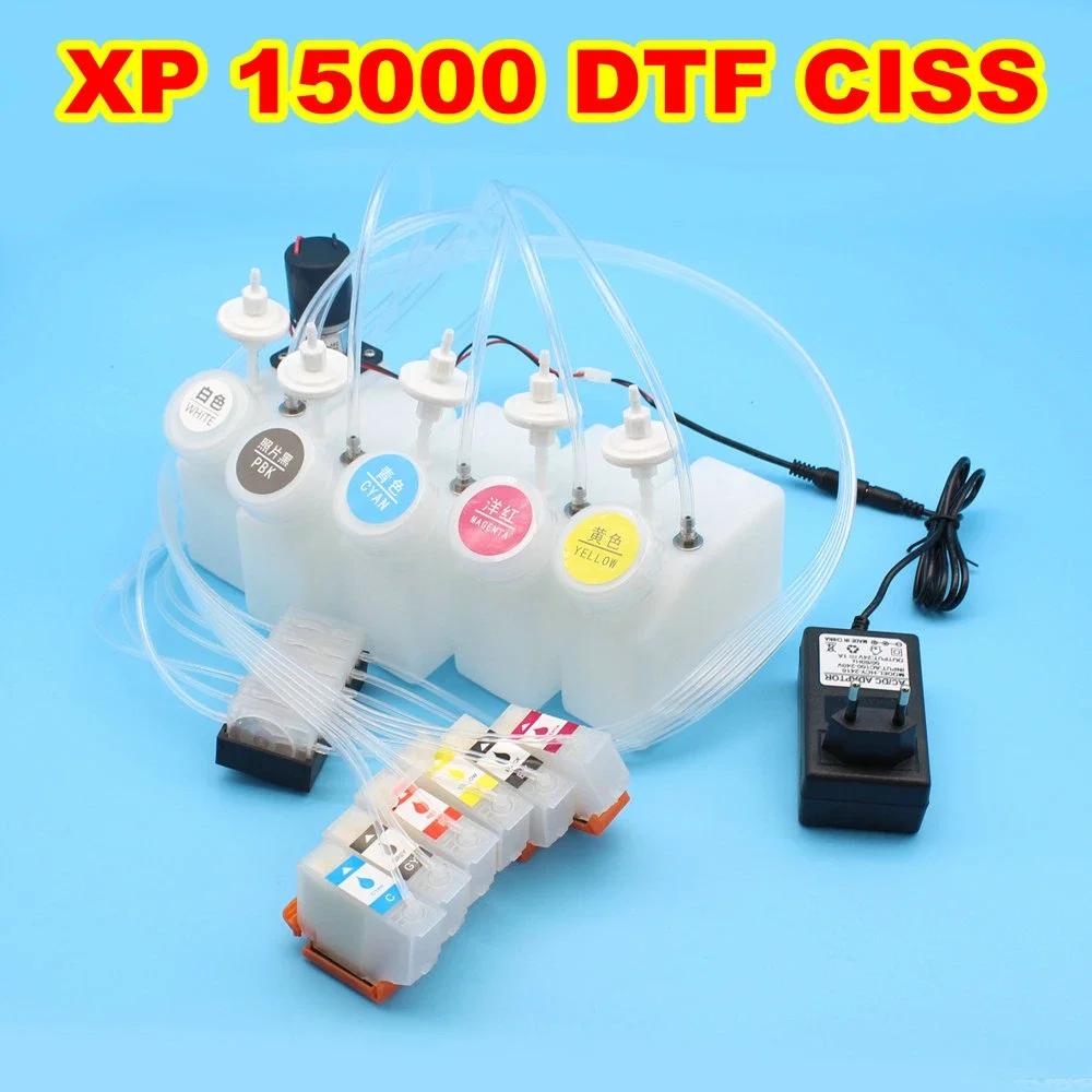 XP 15000 Ciss Epson Ciss Dtf White Ink Tank XP15000 For Epson XP-15000 DTF With Stirrer Mixer Bulk Ink Tank Power Adaptor Supply