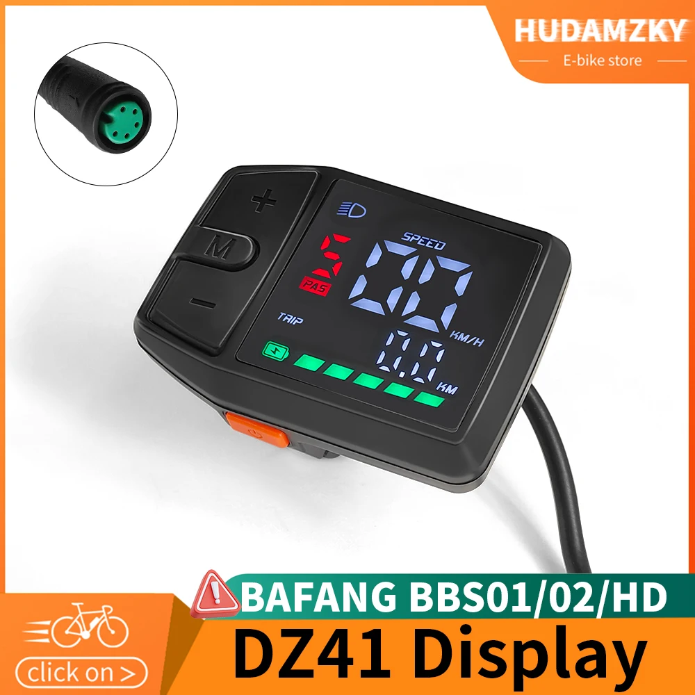 BAFANG DZ41 Color Display Ebike Intelligent LCD Screen Waterproof Electric Bike Compitable for BBS02B BBS01B BBSHD Mid Motor