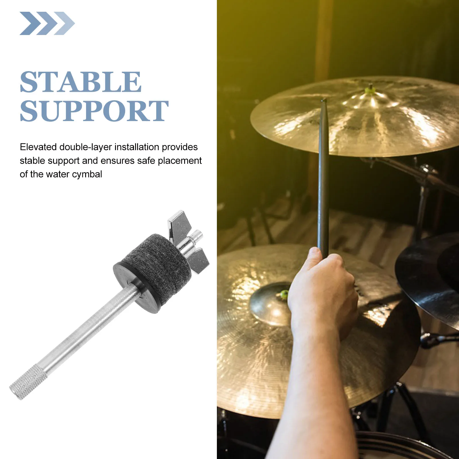 

Metal Cymbals Drum Cymbal Mounting Stacker Durable Alloy Felt Shock Absorption Drum Parts Accessories Sturdy Stacker For Cymbals