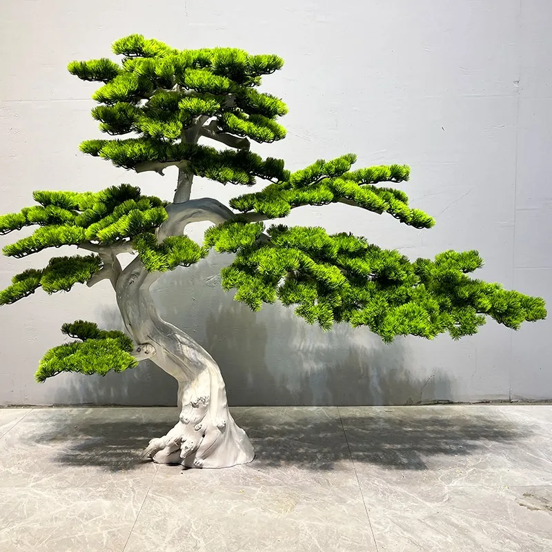 Welcome pine simulation fake tree new Chinese decorative landscaping tree window hotel ornament green plants