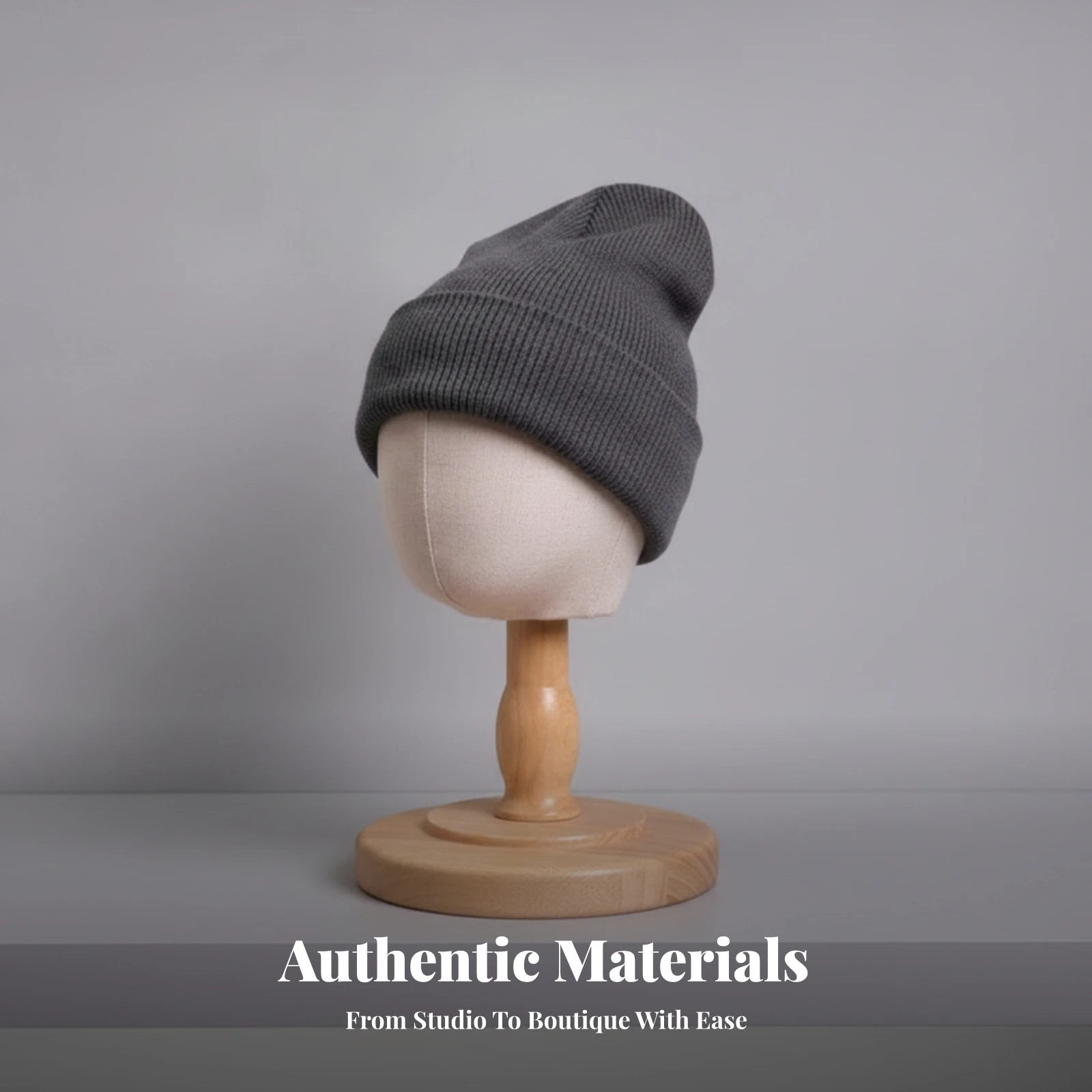 Hat Display Mannequin Head Stable clothCovered Mannequin Head with Wooden Base Tabletop Hat Display Stand Sturdy Easy to Use