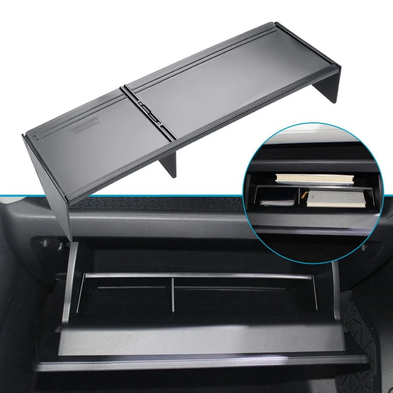 Glove Box Organizer Insert Sorting Partition Car Storage Box Tidying For Toyota RAV4 2019-2021