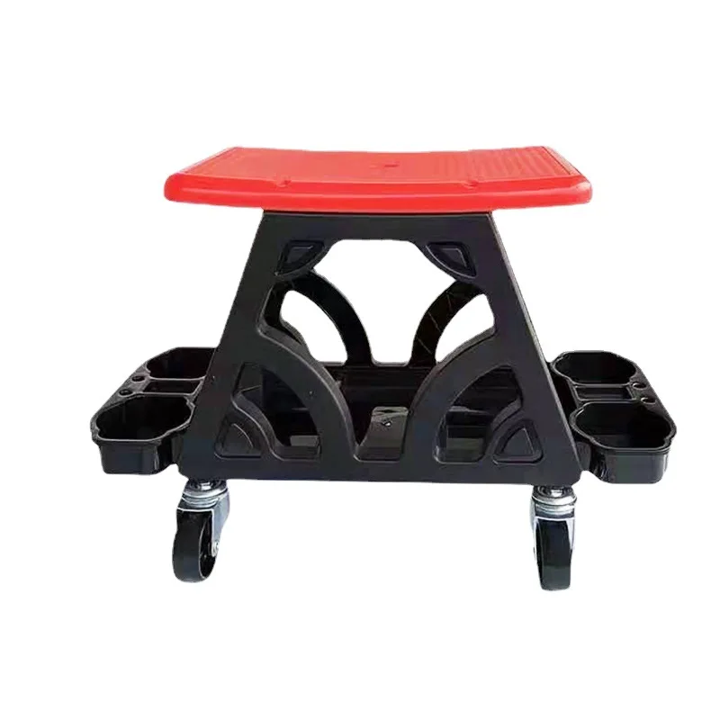 

Plastic work stool adjustable office beauty stool with roller skate removable