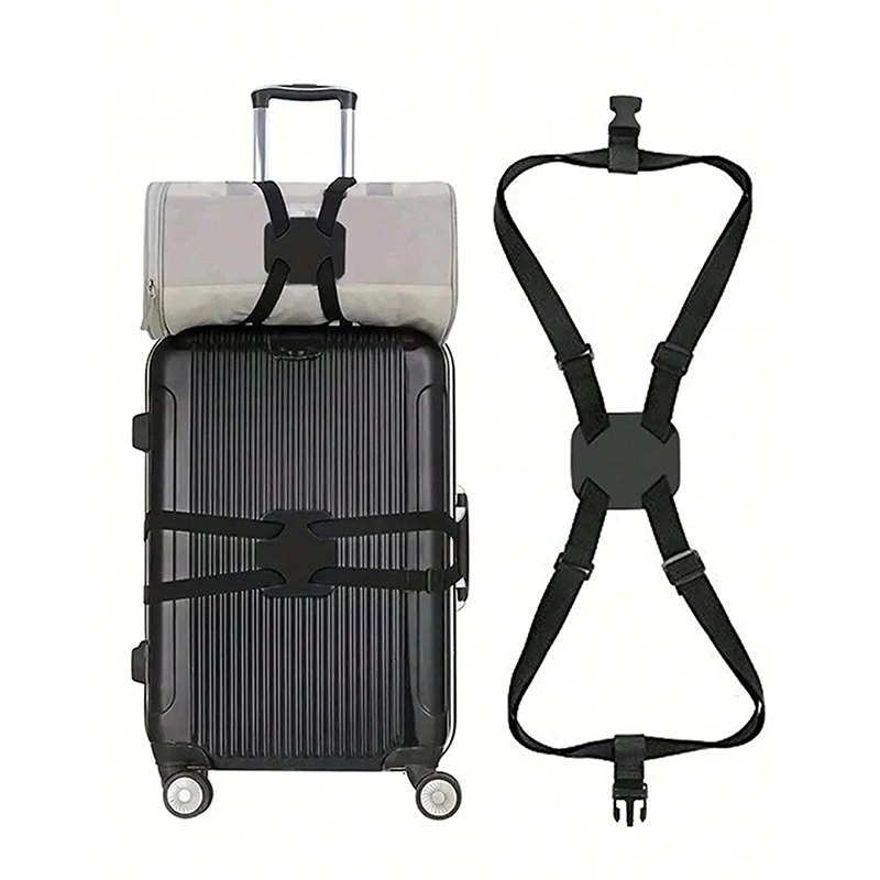 Luggage Strap Elastic Adjustable Suitcase Tie Strapping Tape Luggage Fixing Strap Secure Anti-theft Bundling Belt For Travel