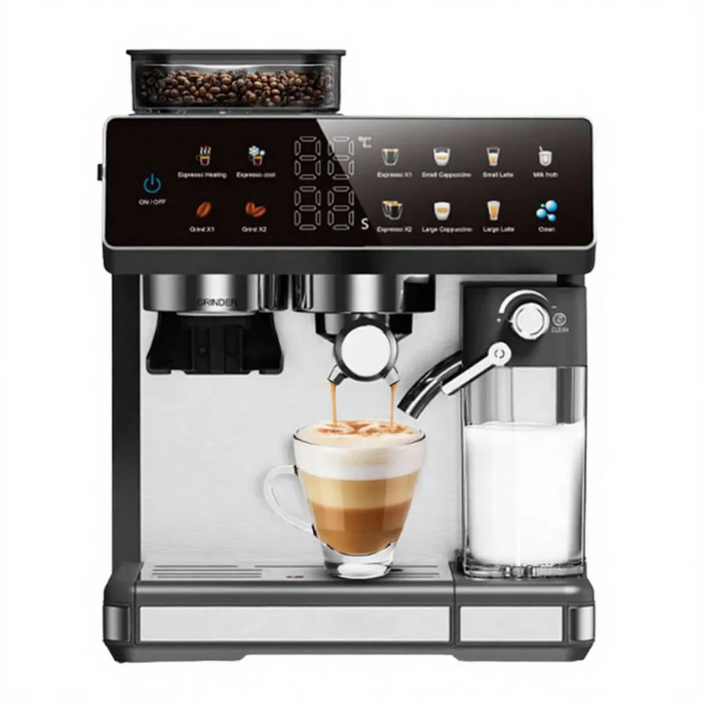 

3-in-1 Stainless Steel Semi-Automatic Italian Espresso Coffee Machine 20 Bars Pressure Electric Hot Water System For Household