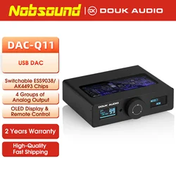 Nobsound ESS9038Q2M+AK4493 USB DAC HiFi Coaxial/Optical Digital to Analog Converter Audio Adapter DSD256 DAC-Q11